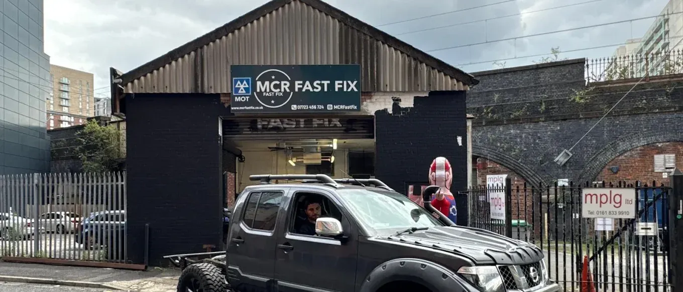 The MCR Fast Fix workshop on Cross Street, Salford